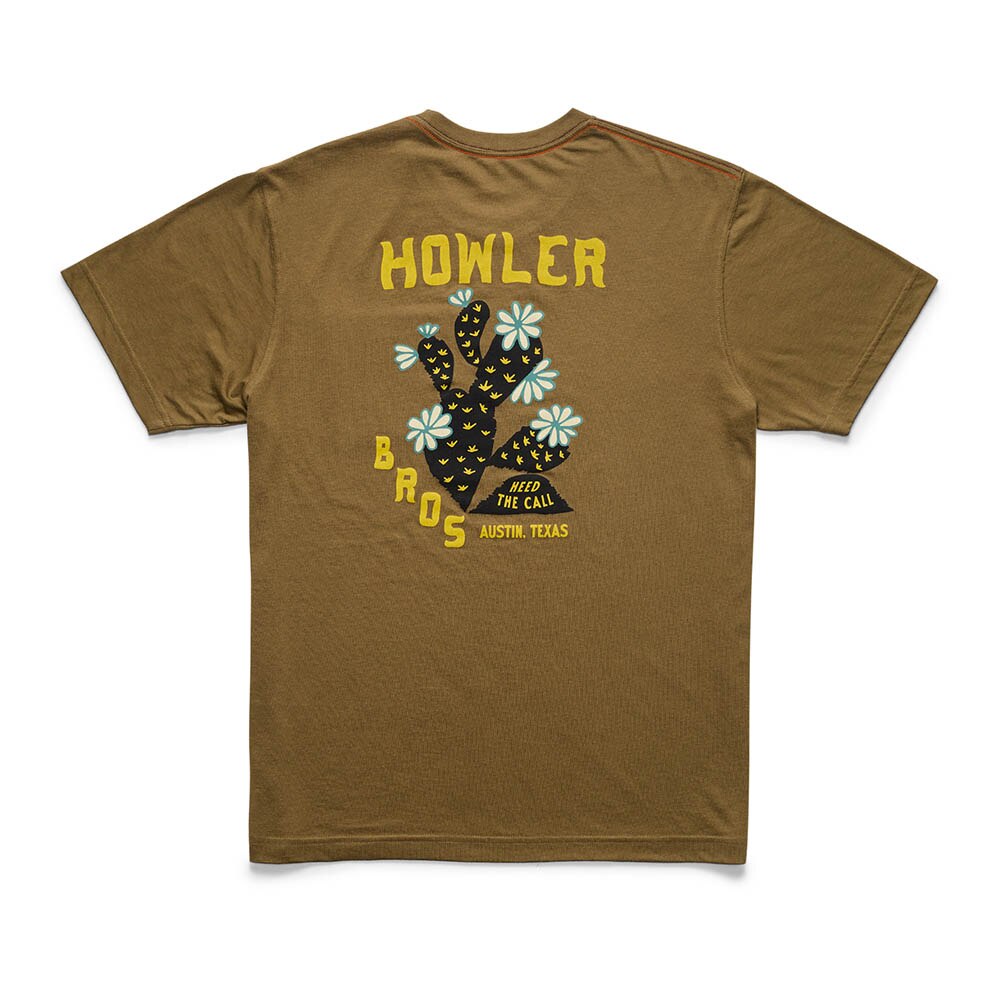 Howler Brothers Prickly Pear Pocket TShirt Men's in Ivy Green